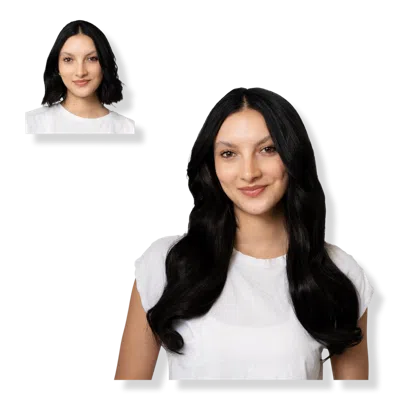 Locks & Mane 20" Clip-in Human Hair Extension - Espresso In Brown