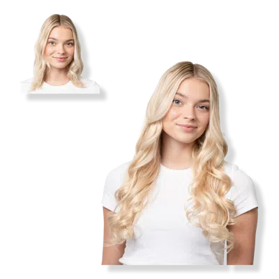 Locks & Mane 20" Clip-in Human Hair Extension - Vanilla In White