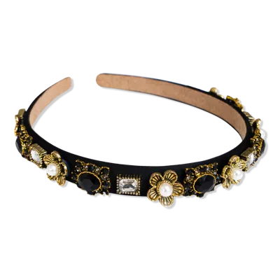 Locks & Mane Black Ornate Headband