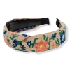 Locks & Mane Embroidered Floral Headband - Coral In Orange