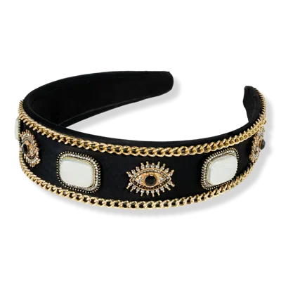Locks & Mane Evil Eye Headband - Black