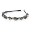 Locks & Mane Flourette Gemstone Headband - Blue In Blue