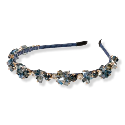 Locks & Mane Flourette Gemstone Headband - Blue