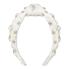 Locks & Mane Plaid & Pearl Headband - White In White