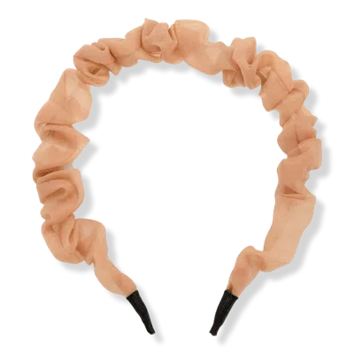 Locks & Mane Tulle Headband - Nude In Brown