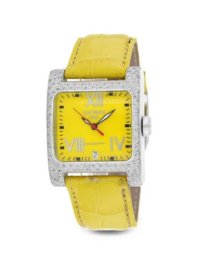 Locman Italy Diamond Classic 33mm Watch In Yellow
