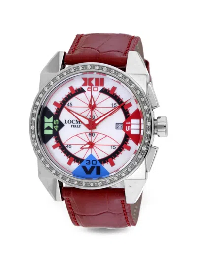 Locman Italy Diamond Classic 46mm Watch In White