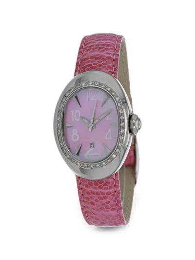 Locman Italy Diamond Nuovo 40mm Watch In Pink
