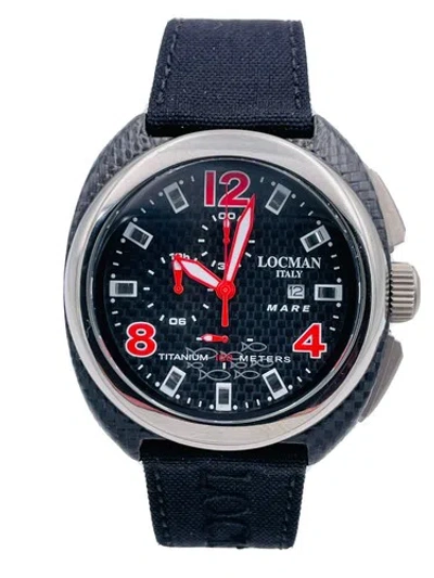 Pre-owned Locman Mare Carbon 47mm 134kkr/795 Chrono Wr100m Highly Discounted