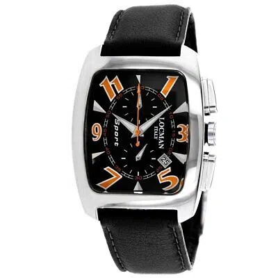 Pre-owned Locman Mens Classic Black Dial Watch - 484bknor