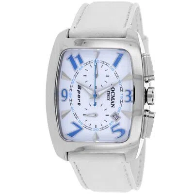 Pre-owned Locman Mens Classic White Dial Watch - 484whnsk