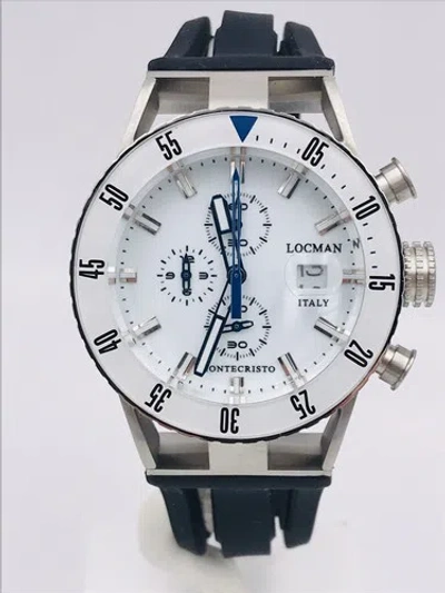 Pre-owned Locman Montecristo Chrono Watch 512kw/690 Black Rubber Discounted