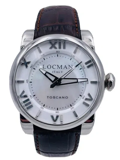 Pre-owned Locman Toscano Automatic Watch Ref590awk/900 42mm Brown Discounted