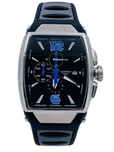 Pre-owned Locman Tremila Chrono Watch 550kba/498 Titanium/rubber Discounted