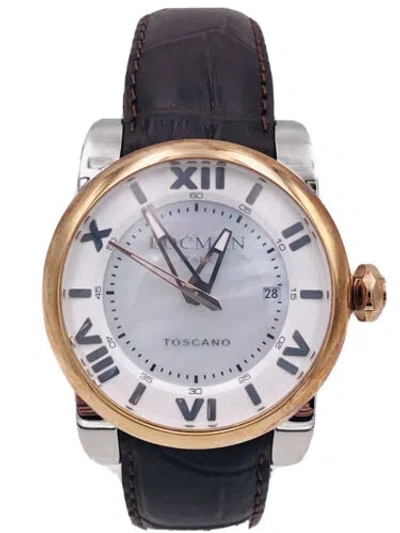 Pre-owned Locman Toscano Automatic Watch Ref590aowk/990 42mm Black Discounted