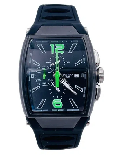 Pre-owned Locman Watch  Tremila Chrono 550kkgk/575 Titanium/rubber Very Discounted