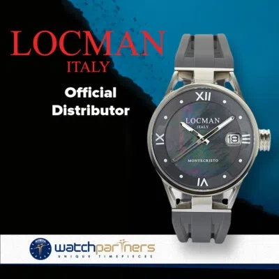Pre-owned Locman Watch Montecristo Lady Only Time Quartz Movement 10atm 34mm Blk Mop Dial