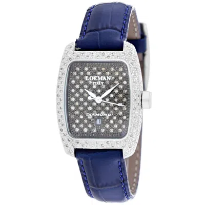 Locman Women's Diamond Grey Dial Watch In Blue