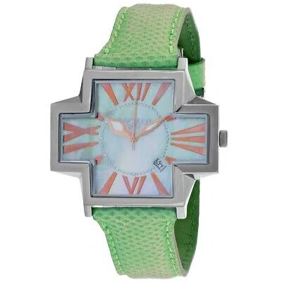 Pre-owned Locman Womens Italy Plus Mother Of Pearl Dial Watch - 180mopgr/grks