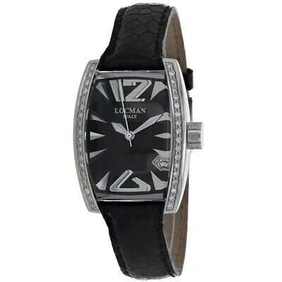 Pre-owned Locman Womens Panorama Black Dial Watch - 151bkd