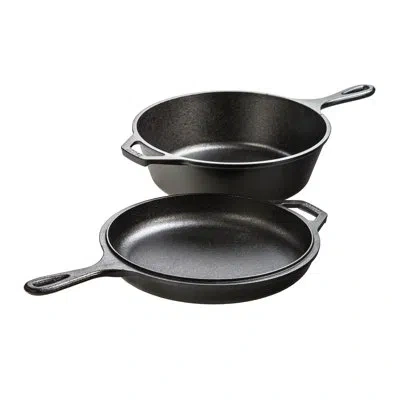 Lodge 3.2 Quart Cast Iron Combo Cooker In Black