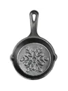 Lodge 3.5-inch Mini Cast Iron Holiday Skillet, Snowflake Imprint