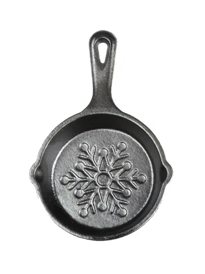 Lodge 3.5-inch Mini Cast Iron Holiday Skillet, Snowflake Imprint In Gray