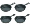 Lodge 3.5 Inch Seasoned Cast Iron Mini Skillet, Set Of 4