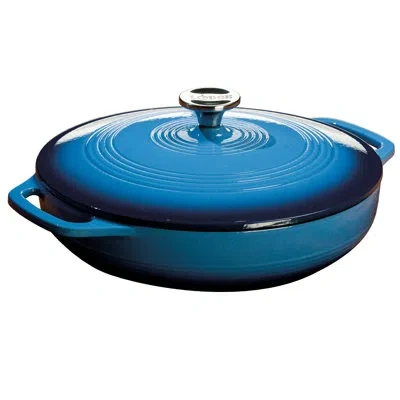 Lodge 3.6 Quart Enameled Cast Iron Casserole In Blue