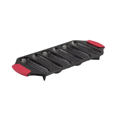 Lodge 6 Impressions Cast Iron Cornstick Pan W/silicone Grip In Black