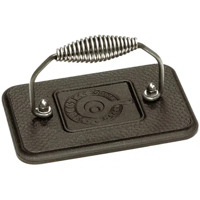 Lodge 6.75 Inch X 4.5 Inch Cast Iron Grill Press In Pattern