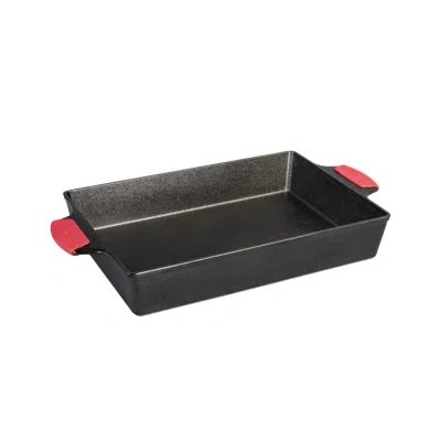 Lodge 9"x13" Cast Iron Casserole W/silicone Grips In Black
