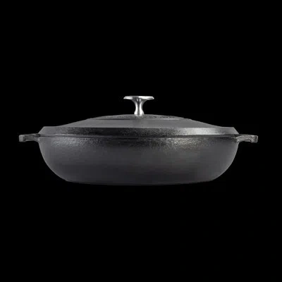 Lodge Blacklock Triple Seasoned 4 Qt Cast Iron Braiser With Lid