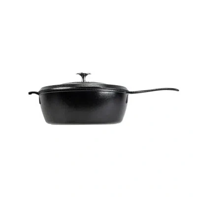 Lodge Blacklock Triple Seasoned Cast Iron 4 Qt Deep Skillet With Lid