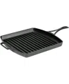 Lodge Cast Iron Blacklock Triple Seasoned 12" Square Grill Pan Cookware In Black