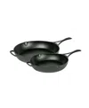 Lodge Cast Iron Blacklock Triple Seasoned 14" Skillet Cookware Set In Black