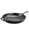 Lodge Cast Iron Chef Collection 13.25" Cast Iron Skillet In Black