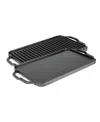 Lodge Cast Iron Lodge Chef Collection Seasoned Cast Iron Reversible Grill/griddle In Black