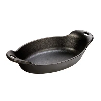 Lodge Cast Iron Oval Mini Server, 16 Ounce In Black