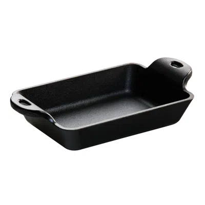 Lodge Cast Iron Rectangle Mini Server, 10 Ounce In Black