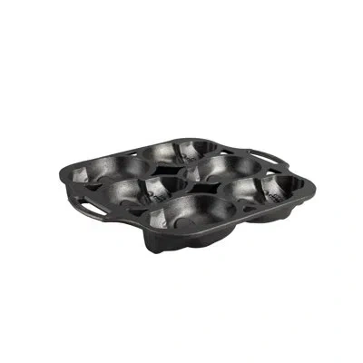 Lodge Cast Iron Skull Mini Cake Pan, 6 Cakelets In Black