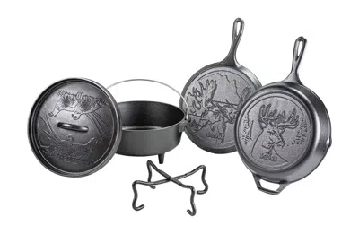 Lodge Cast Iron Wildlife Series 5 Piece Cookware Set In Gray