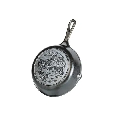 Lodge Cast Iron Wildlife Series 8 Inch Skillet, Duck In Black