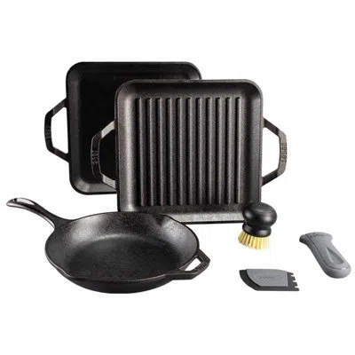 Lodge Chef Collection 6 Piece Gourmet Set In Matte Black