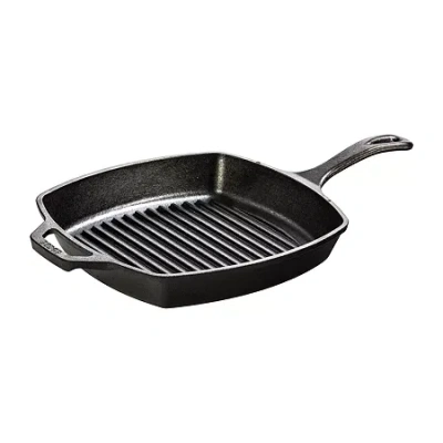 Lodge Cookware 10.5" Square Cast Iron Grill Pan In Black