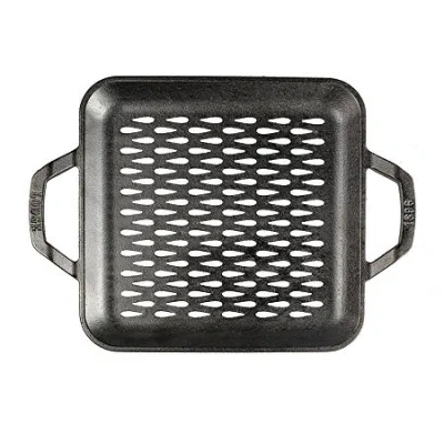 Lodge Cookware 11" Square Cast Iron Grill Topper In Black