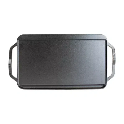 Lodge Cookware 19" X 10" Cast Iron Grill + Griddle Combo In Black