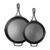 Lodge Cookware Blacklock Triple Seasoned Cast Iron 2-pc. Skillet Set In Black