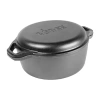 Lodge Cookware Cast Iron 6" Chef Style Double Dutch Oven In Black