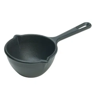 Lodge Seasoned Cast Iron Melting Pot In Black
